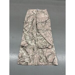 Disclosure Pants Womens 13/31 Pink Gray Camo Cargo Wide Leg Utility Zip Fly